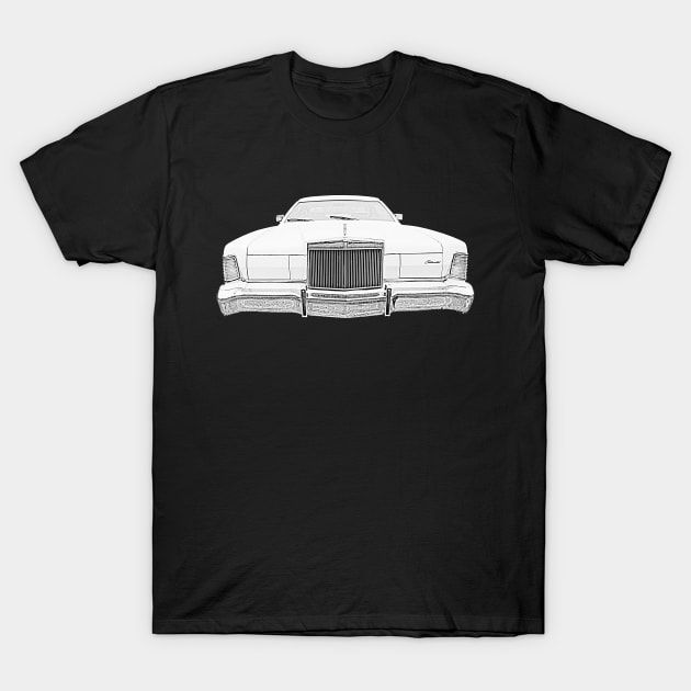 1970s Lincoln Continental classic car T-Shirt by soitwouldseem